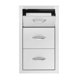 TrueFlame TrueFlame 17" Vertical 2-Drawer & Paper Towel Holder Combo  - TF-TDC-17-A
