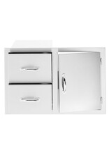 TrueFlame TrueFlame 36" 2-Drawer and Access Door Combo with Hidden Hinge - TF-DC2-36-A