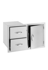 TrueFlame TrueFlame 36" 2-Drawer and Access Door Combo with Hidden Hinge - TF-DC2-36-A