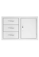 TrueFlame TrueFlame 33" 3-Drawer and Access Door Combo with Hidden Hinge - TF-DC3-33-A