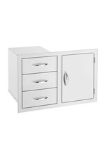 TrueFlame TrueFlame 33" 3-Drawer and Access Door Combo with Hidden Hinge - TF-DC3-33-A