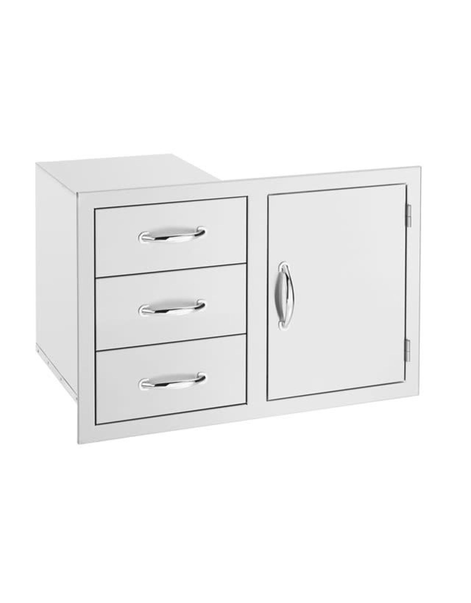 TrueFlame TrueFlame 33" 3-Drawer and Access Door Combo with Hidden Hinge - TF-DC3-33-A