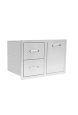 TrueFlame TrueFlame 33" 2-Drawer & Vented Trash or LP Tank Pullout Drawer Combo - TF-DC2-33LP-A