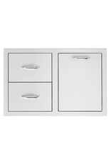 TrueFlame TrueFlame 33" 2-Drawer & Vented Trash or LP Tank Pullout Drawer Combo - TF-DC2-33LP-A