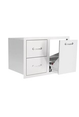 TrueFlame TrueFlame 33" 2-Drawer & Vented Trash or LP Tank Pullout Drawer Combo - TF-DC2-33LP-A