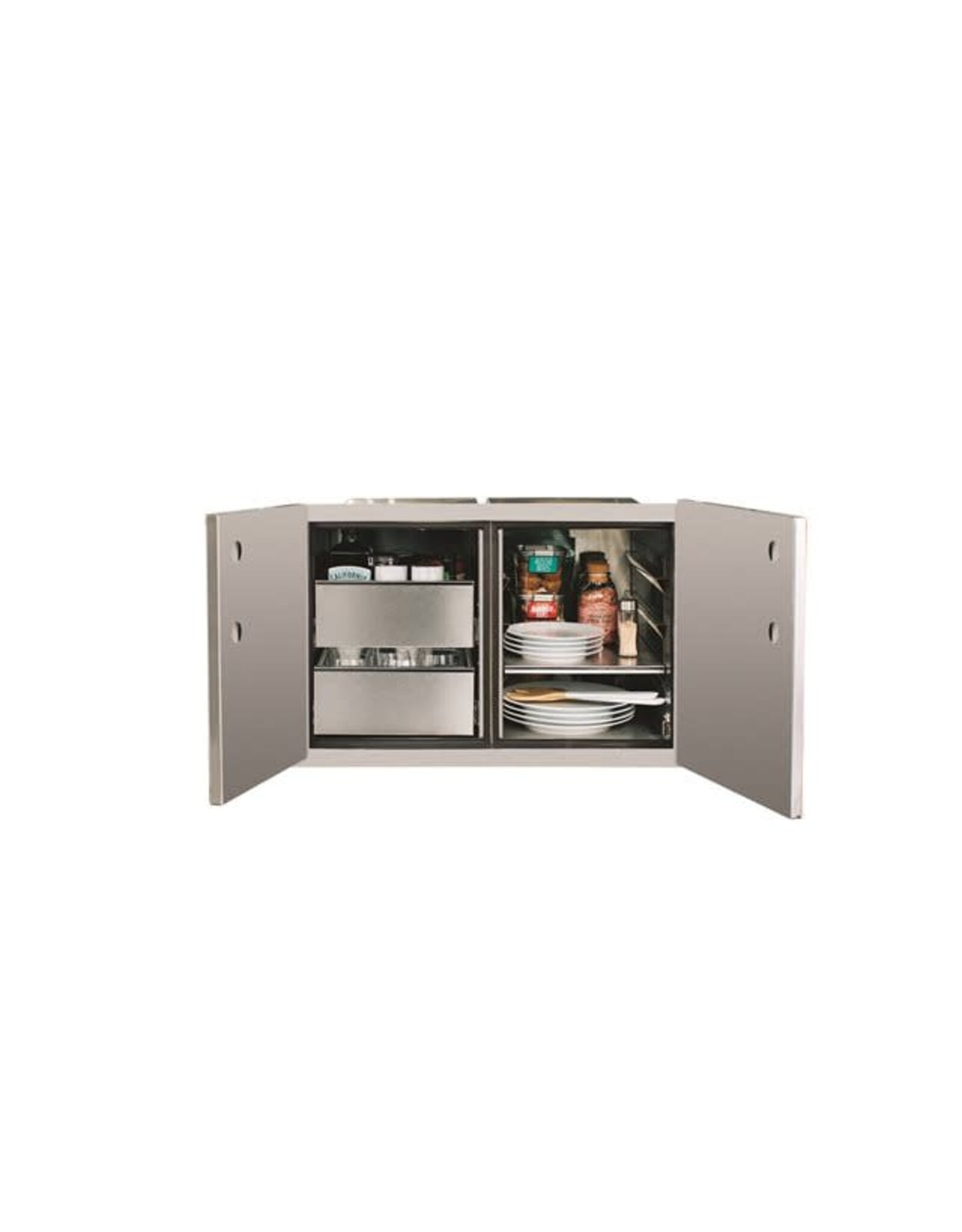 TrueFlame TrueFlame 36" 2-Drawer Dry Storage Pantry & Enclosed Cabinet Combo - TF-DP-36DC-A