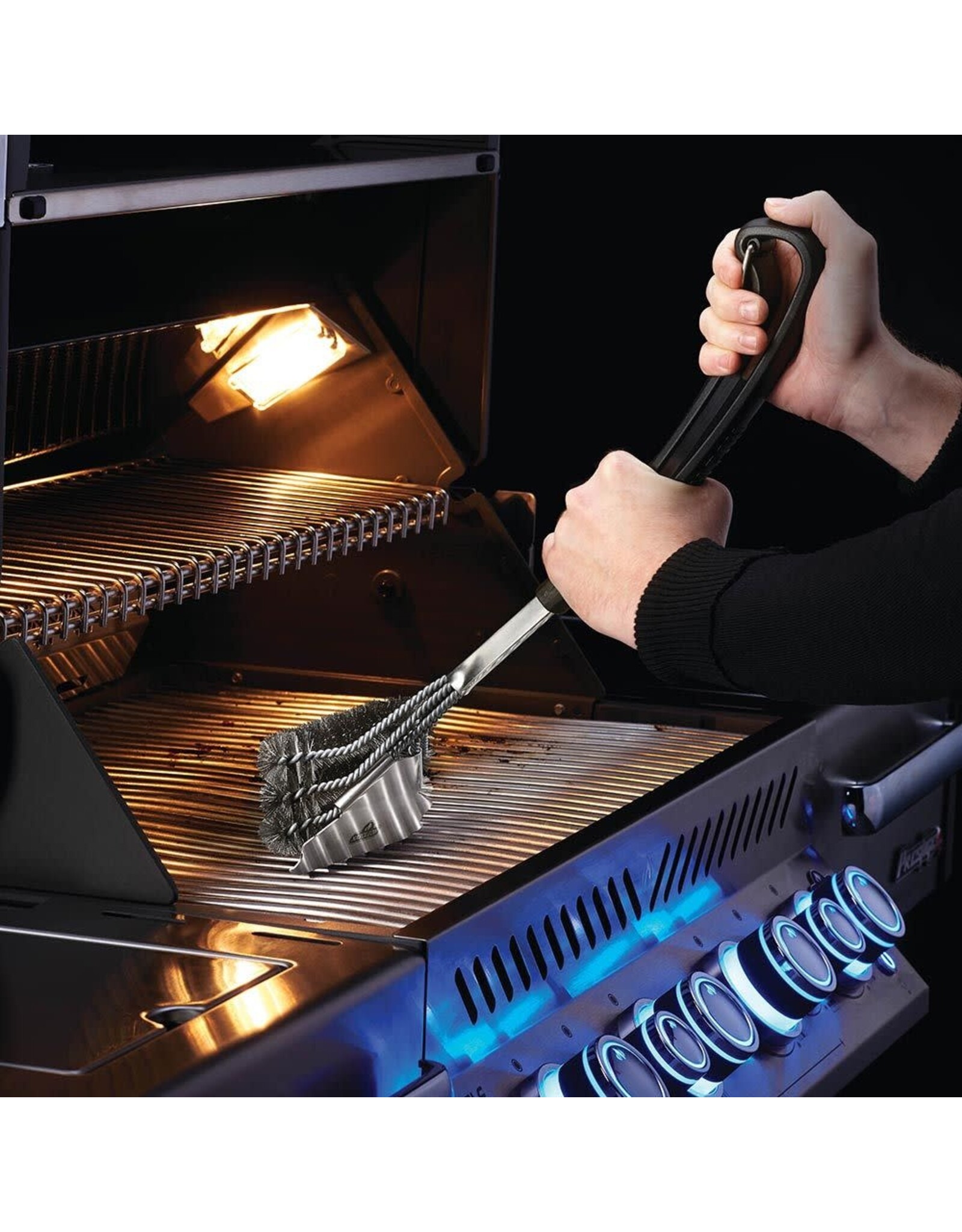 Napoleon Napoleon  Triple-Row Grill Brush with Stainless Steel Bristles - 62057