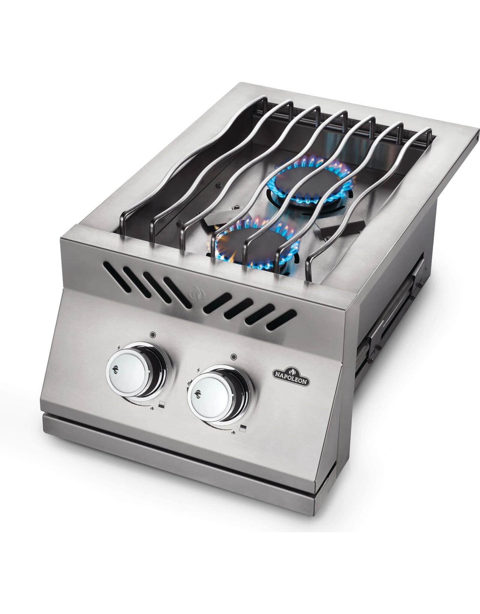 Napoleon Napoleon Built-in 500 Series Inline Dual Range Top Burner, Stainless Steel Cover - BI12RTPSS