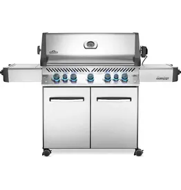 Napoleon Napoleon Prestige 665 Propane Gas Grill with Infrared Rear Burner and Infrared Side Burner and Rotisserie Kit - P665RSIBPSS