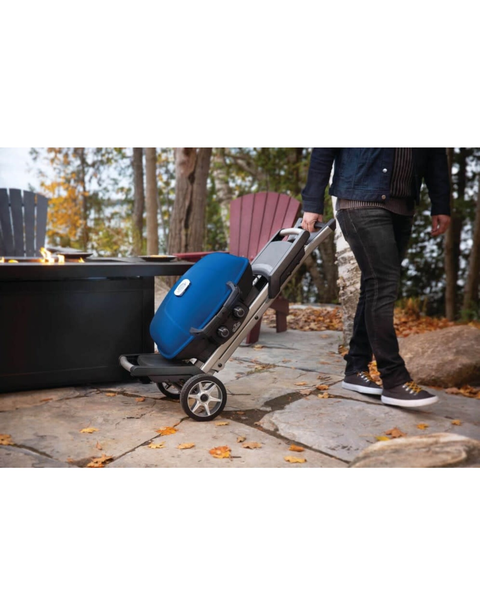 Napoleon Napoleon TravelQ™ 285X Portable Propane Gas Grill with Scissor Cart, Blue  - TQ285X-BL-1