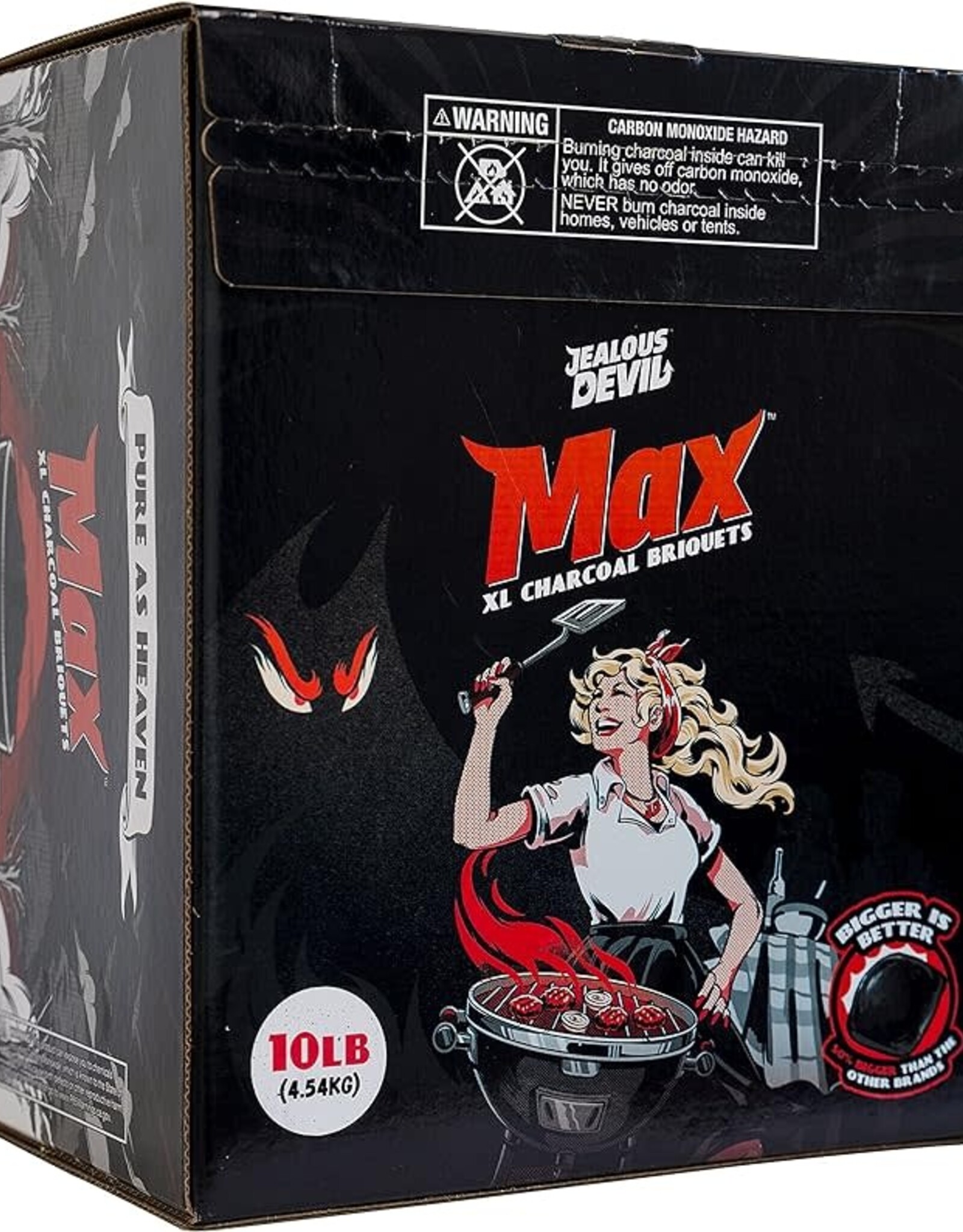 Jealous Devil Jealous Devil Max XL All Natural Hardwood Charcoal Pillow Briquets 10lb Box - JDMAX10LB