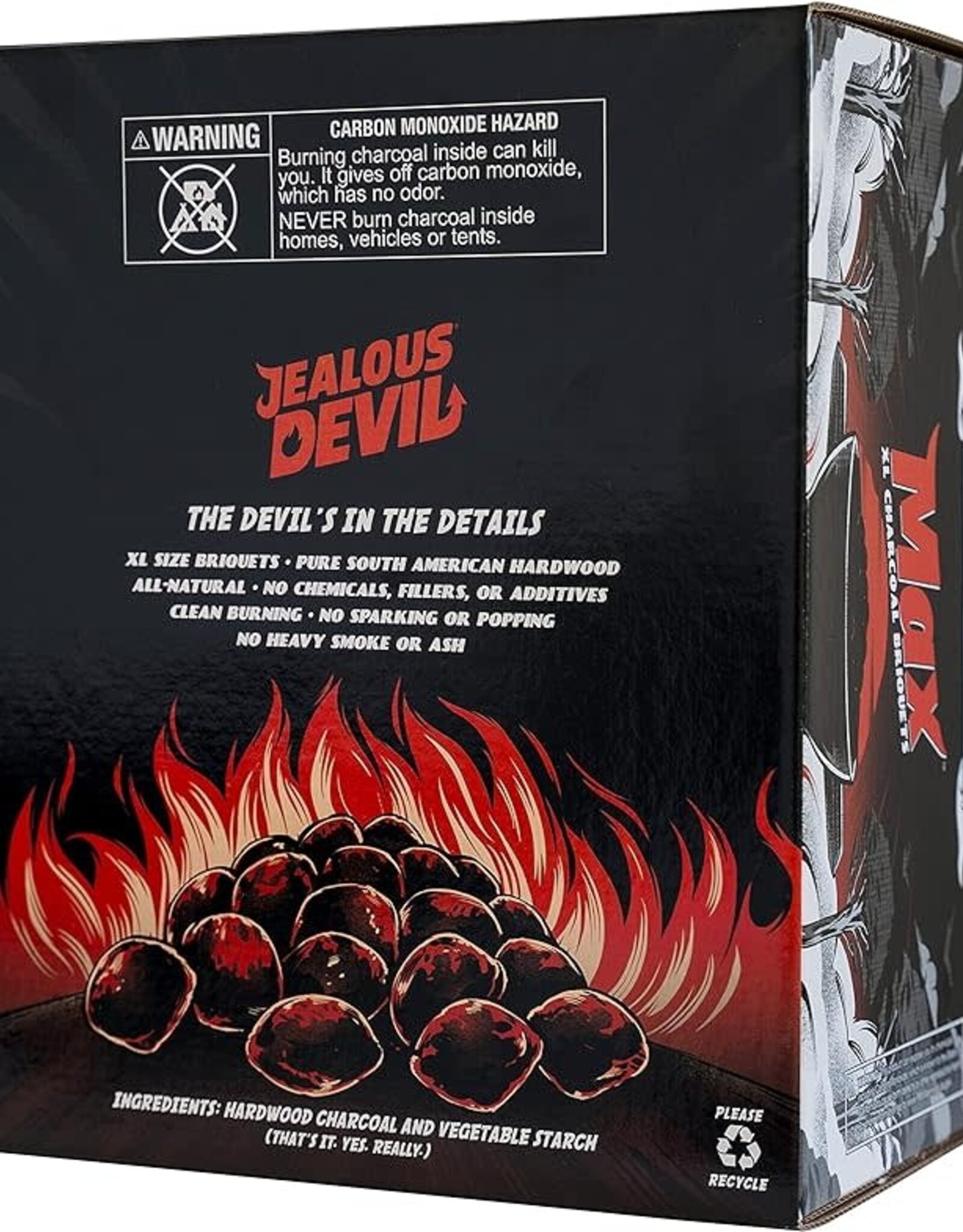Jealous Devil Jealous Devil Max XL All Natural Hardwood Charcoal Pillow Briquets 10lb Box - JDMAX10LB