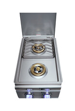 Renaissance Cooking Systems Renaissance Cooking Systems The Cutlass-Pro Series Double Side Burner with LED Lights - Natural Gas - RDB1EL