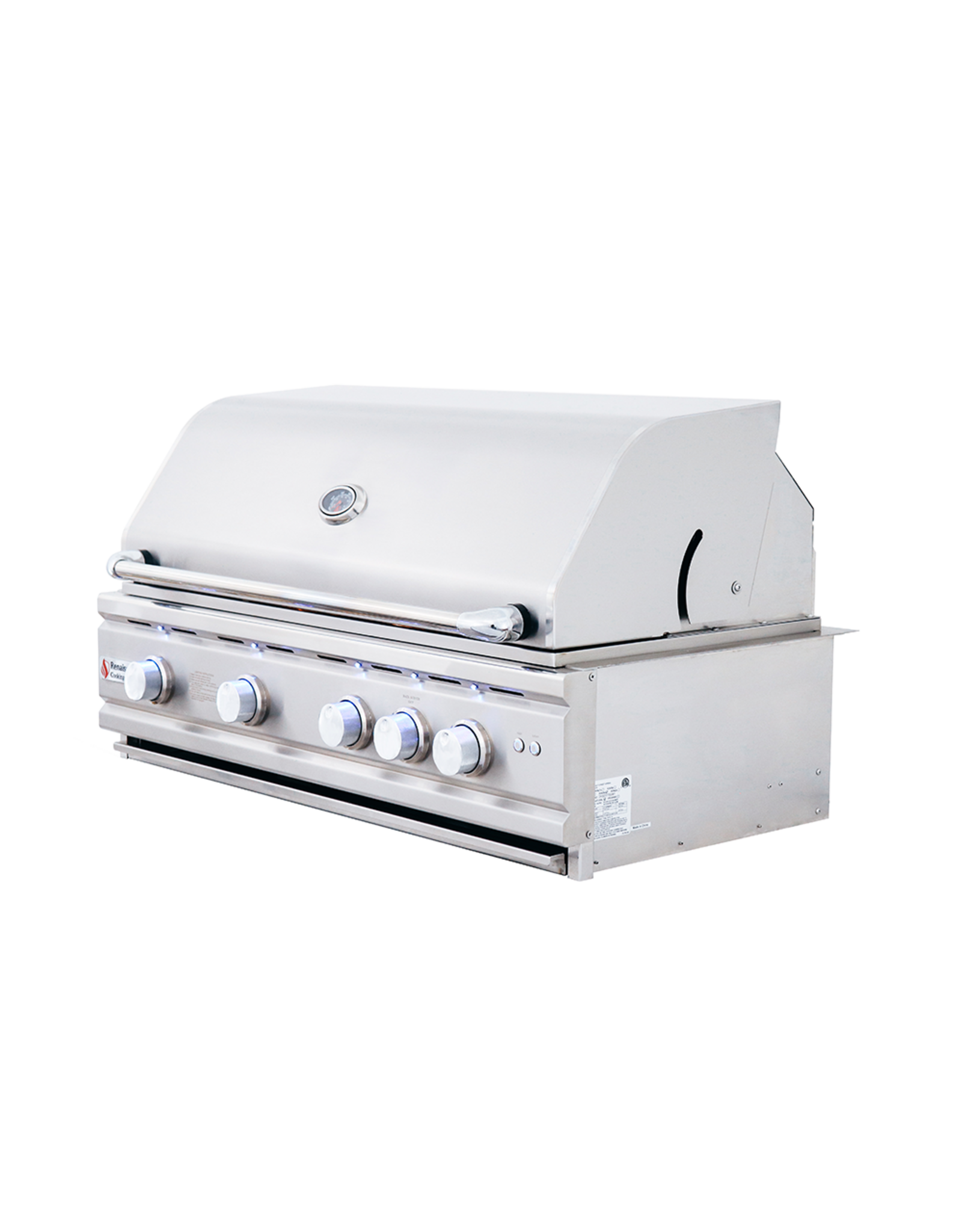 Renaissance Cooking Systems Renaissance 38" Cutlass Pro Grill W/ Rear Burner, Briquette Trays & Blue LEDs - RON38B