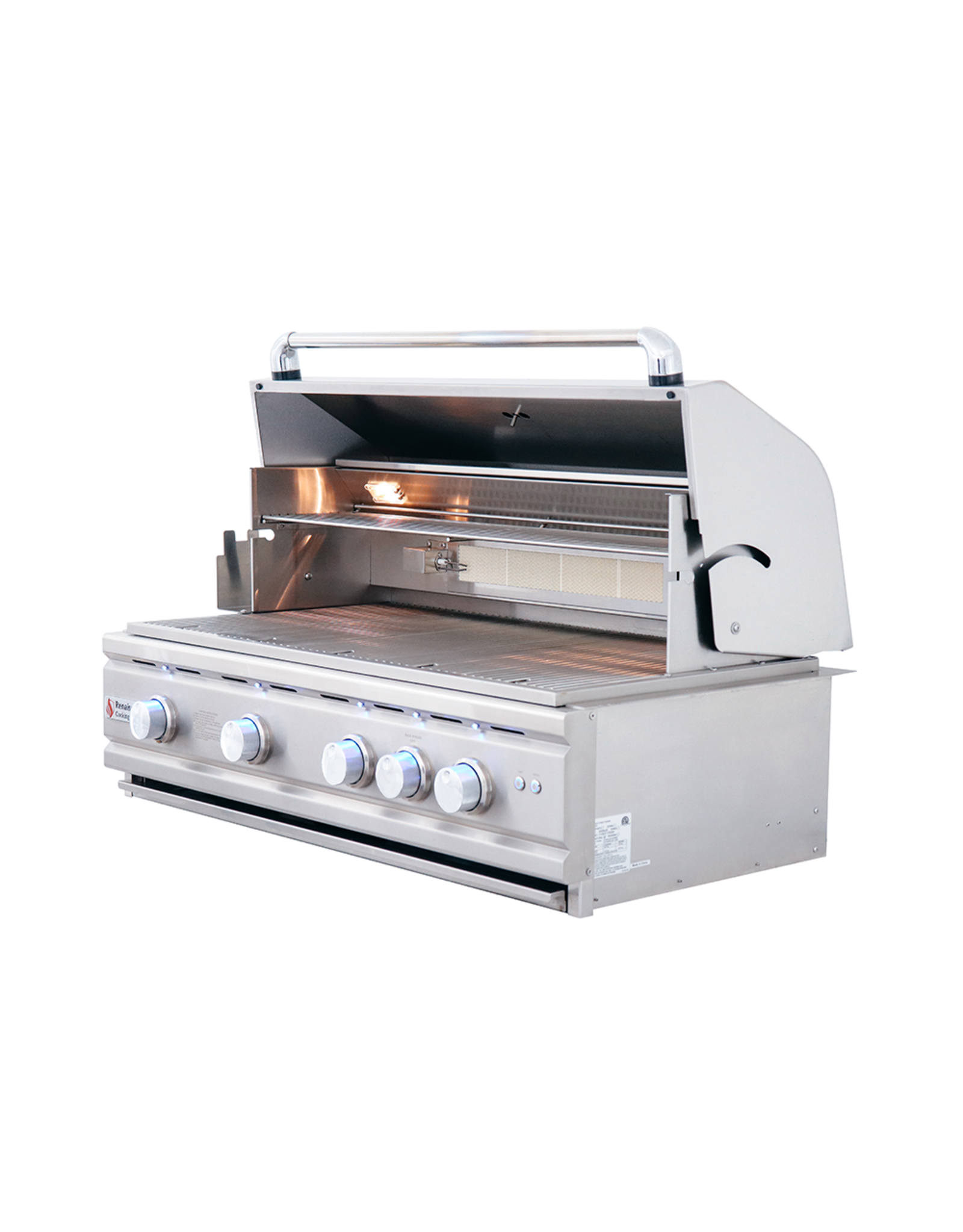 Renaissance Cooking Systems Renaissance 38" Cutlass Pro Grill W/ Rear Burner, Briquette Trays & Blue LEDs - RON38B