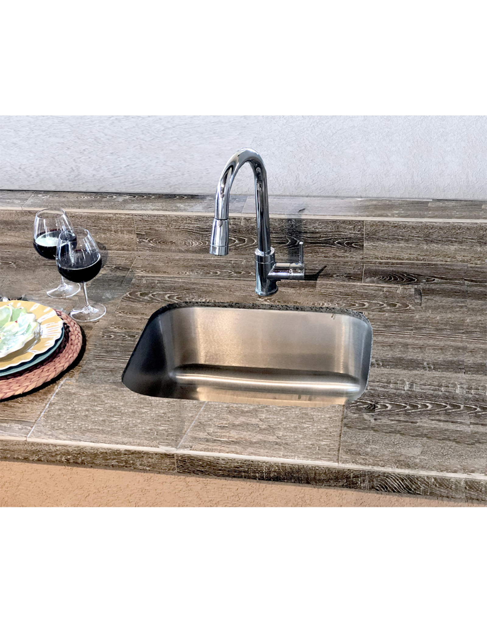 Renaissance Cooking Systems Renaissance Stainless Undermount Sink & Pull Down Faucet - 21" x 15 3/4" - RSNK2