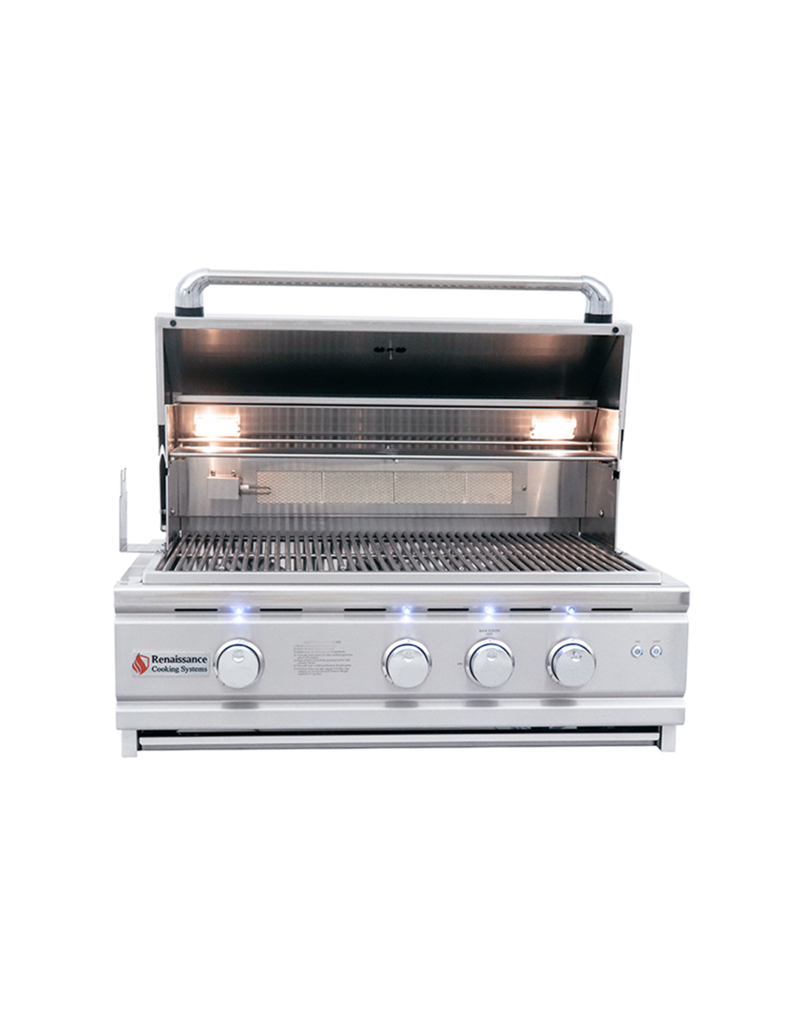 Renaissance Cooking Systems Renaissance 30" Cutlass Pro Grill W/ Rear Burner, Briquette Trays & Blue LEDs - RON30B LP