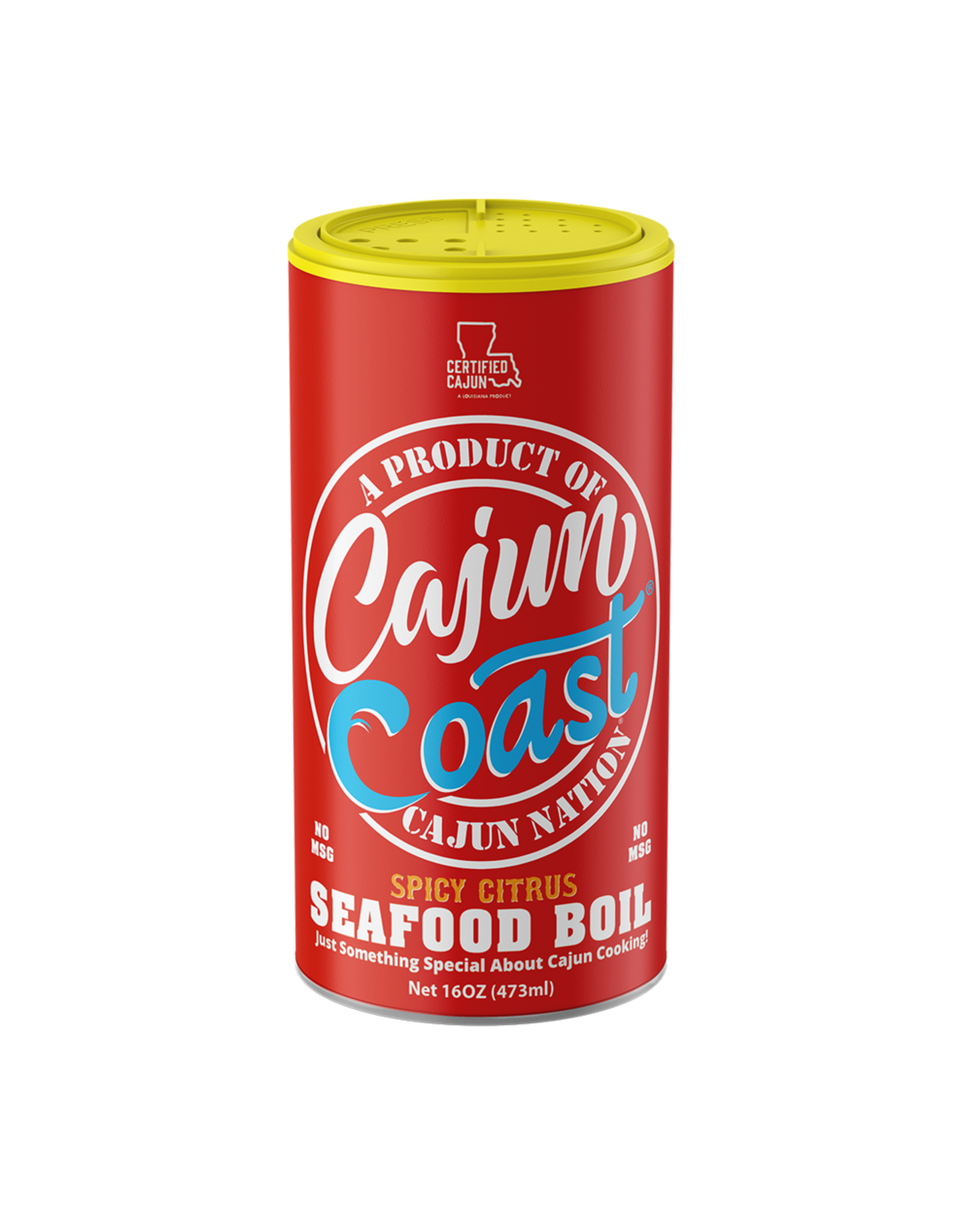 Cajun Nation Cajun Coast Spicy Citrus Seafood Boil with No MSG and Gluten-Free 16 Oz