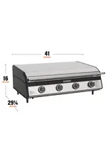 Blackstone Blackstone Stainless Steel 36-Inch Drop-in Griddle with Hood - Propane - 6038