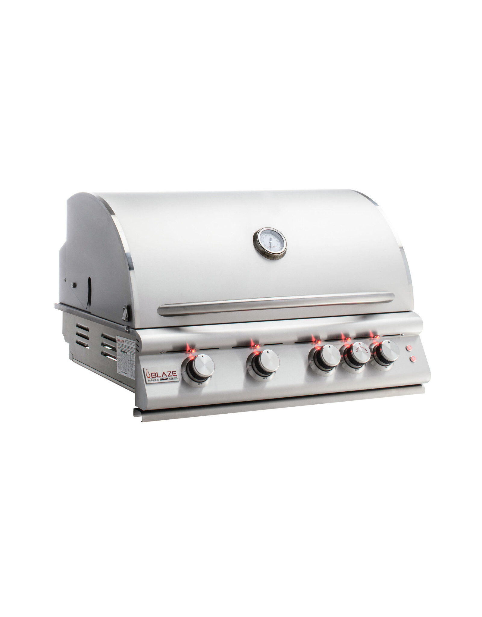 Blaze Outdoor Products Blaze LTE Marine Grade 32-Inch 4-Burner Built-In Gas Grill With Rear Infrared Burner & Grill Lights - Propane - BLZ-4LTE2MG-LP