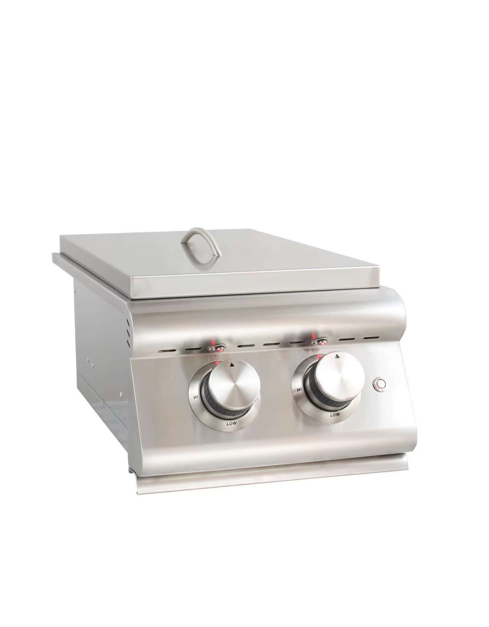 Blaze Outdoor Products Blaze Premium LTE Built-In Stainless Steel Double Side Burner With Lid - Natural Gas - BLZ-SB2LTE-NG