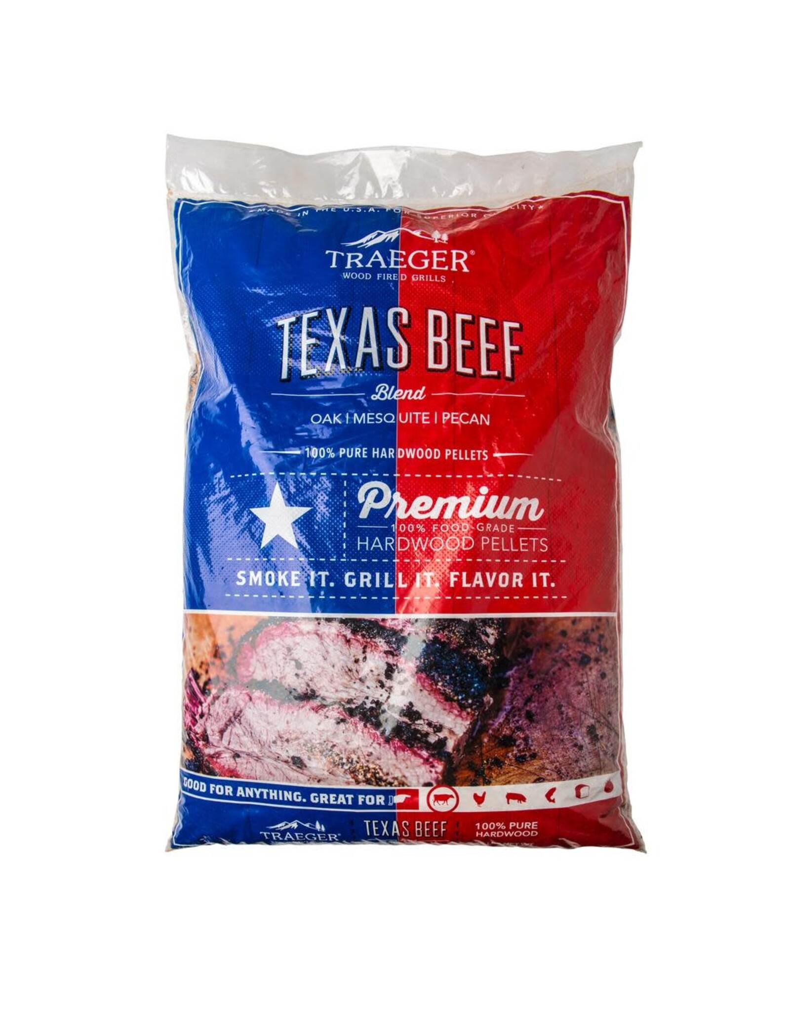 Traeger Traeger 20 Lb. Natural Hardwood Pellets - Texas Beef- PEL328