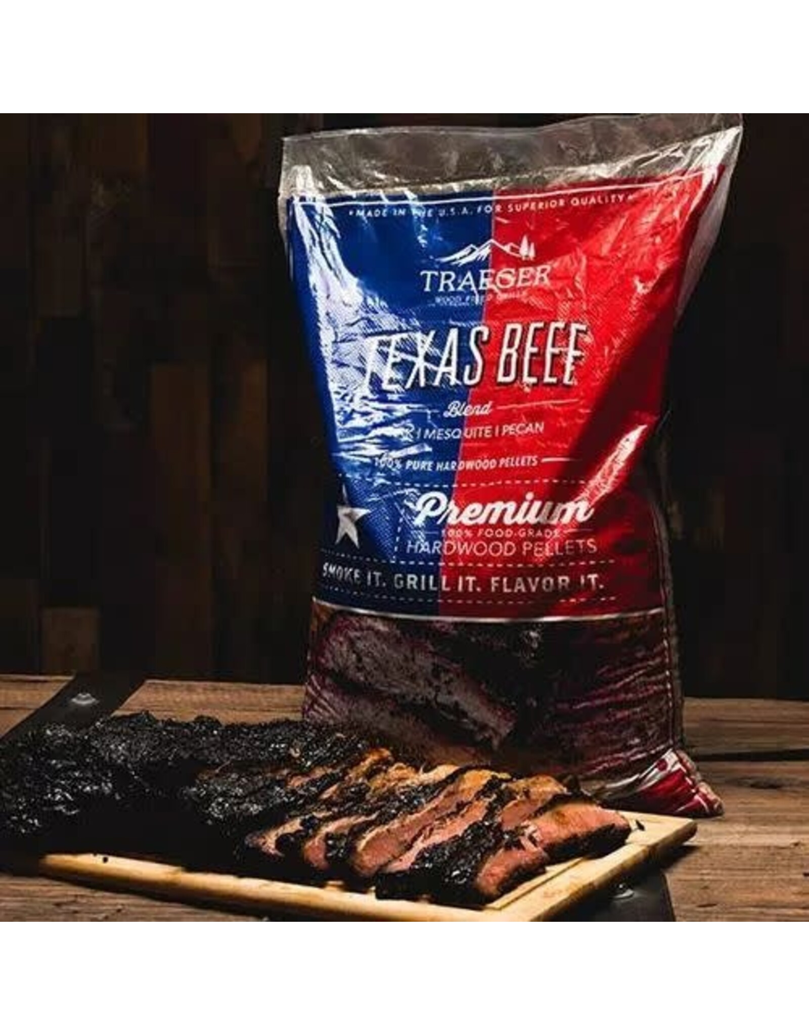 Traeger Traeger 20 Lb. Natural Hardwood Pellets - Texas Beef- PEL328