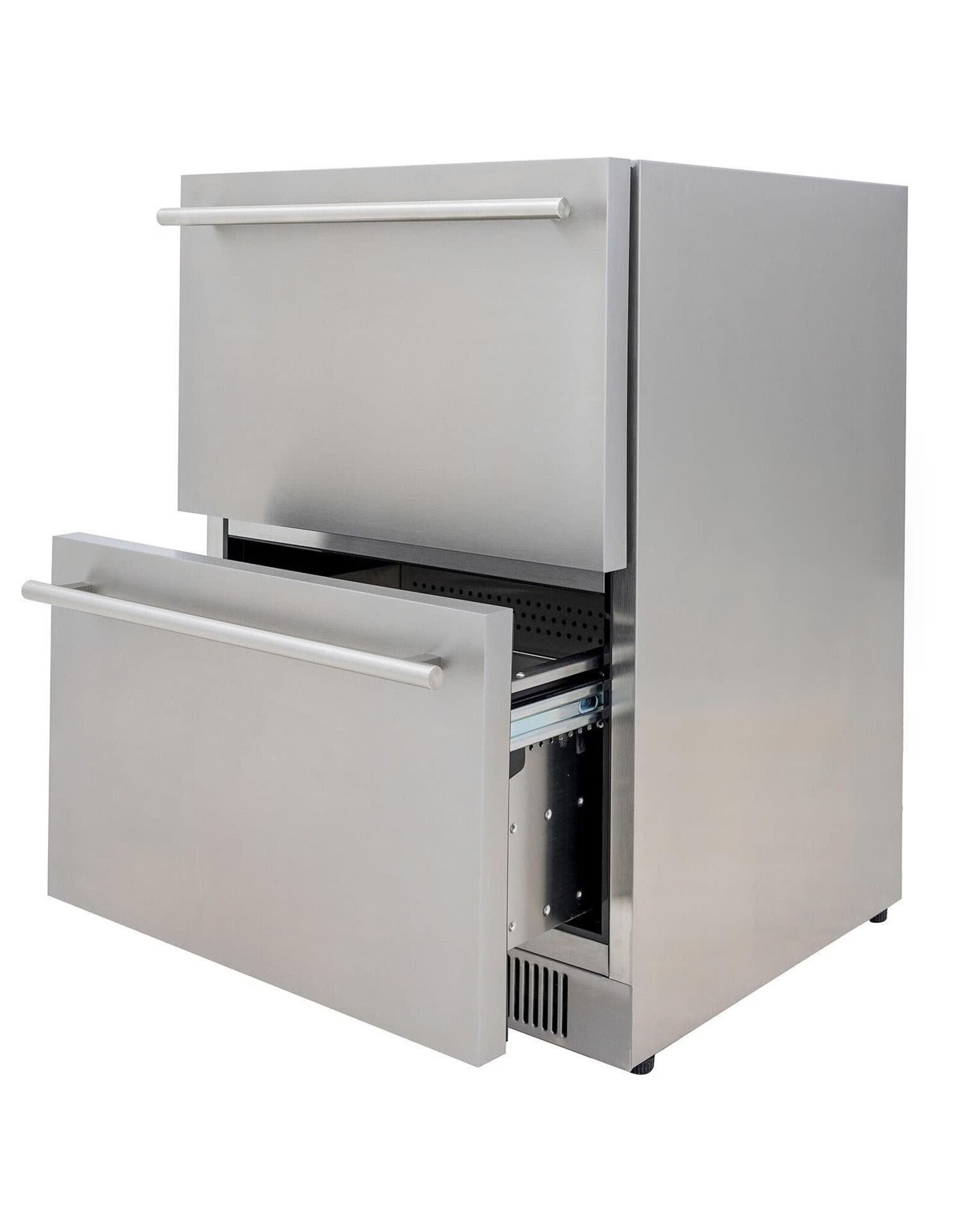 Blaze Outdoor Products Blaze 23.5-Inch 5.1 Cu. Ft. Outdoor Rated Stainless Steel Double Drawer Refrigerator - BLZ-SSRF-DBDR5.1