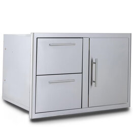 Blaze Outdoor Products Blaze 32-Inch Stainless Steel Access Door & Double Drawer Combo - BLZ-DDC-R-LTSC