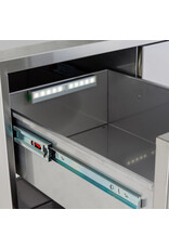 Blaze Outdoor Products Blaze 32-in Stainless Steel Soft Close Access Door & Double Drawer Combo w/ LED Lighting - BLZ-DDC-R-LTSC