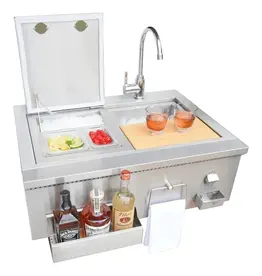 KoKoMo Grills KoKoMo 30” Cocktail Station with Sink - KO-30CKT-SNK