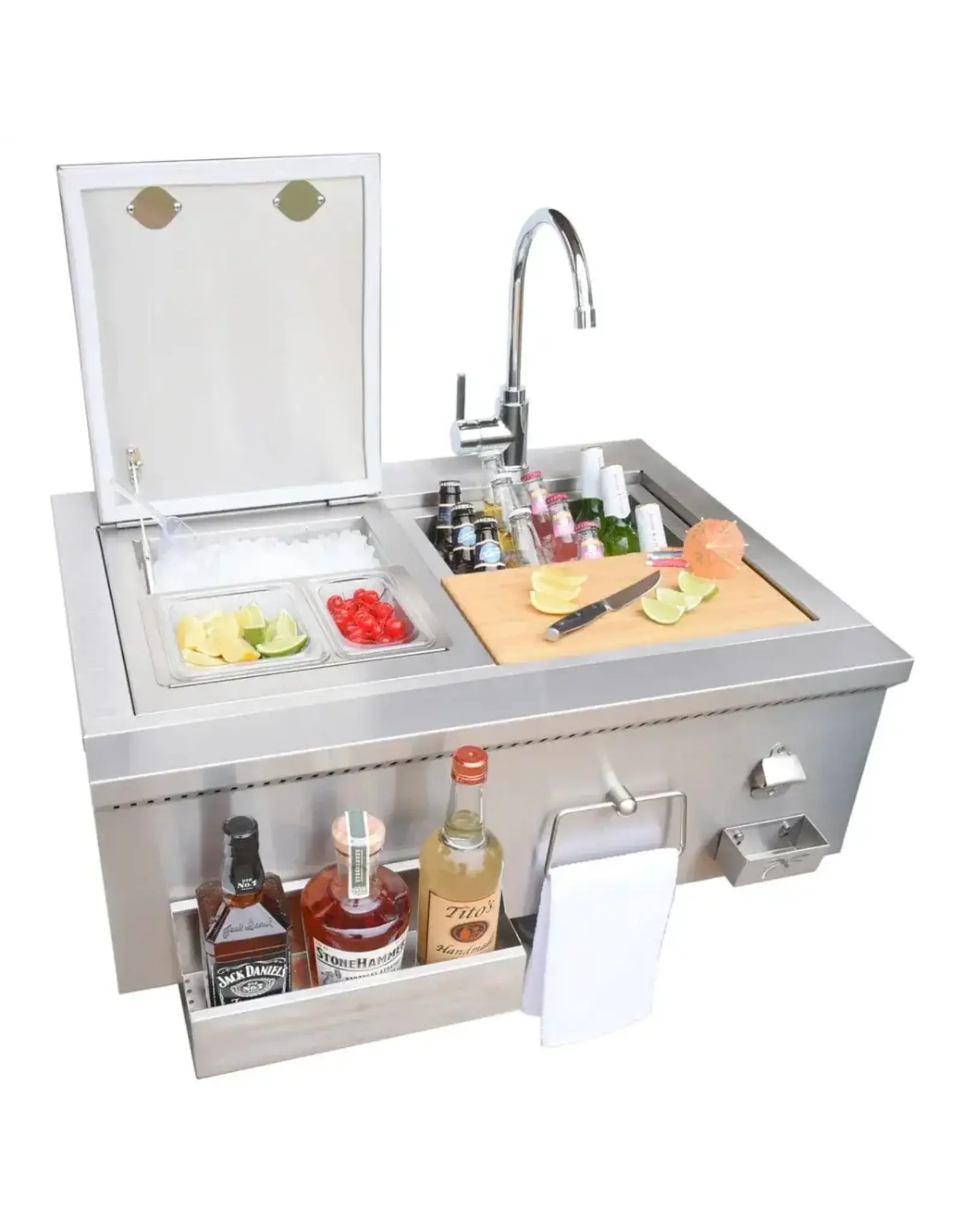 KoKoMo Grills KoKoMo 30” Cocktail Station with Sink - KO-30CKT-SNK