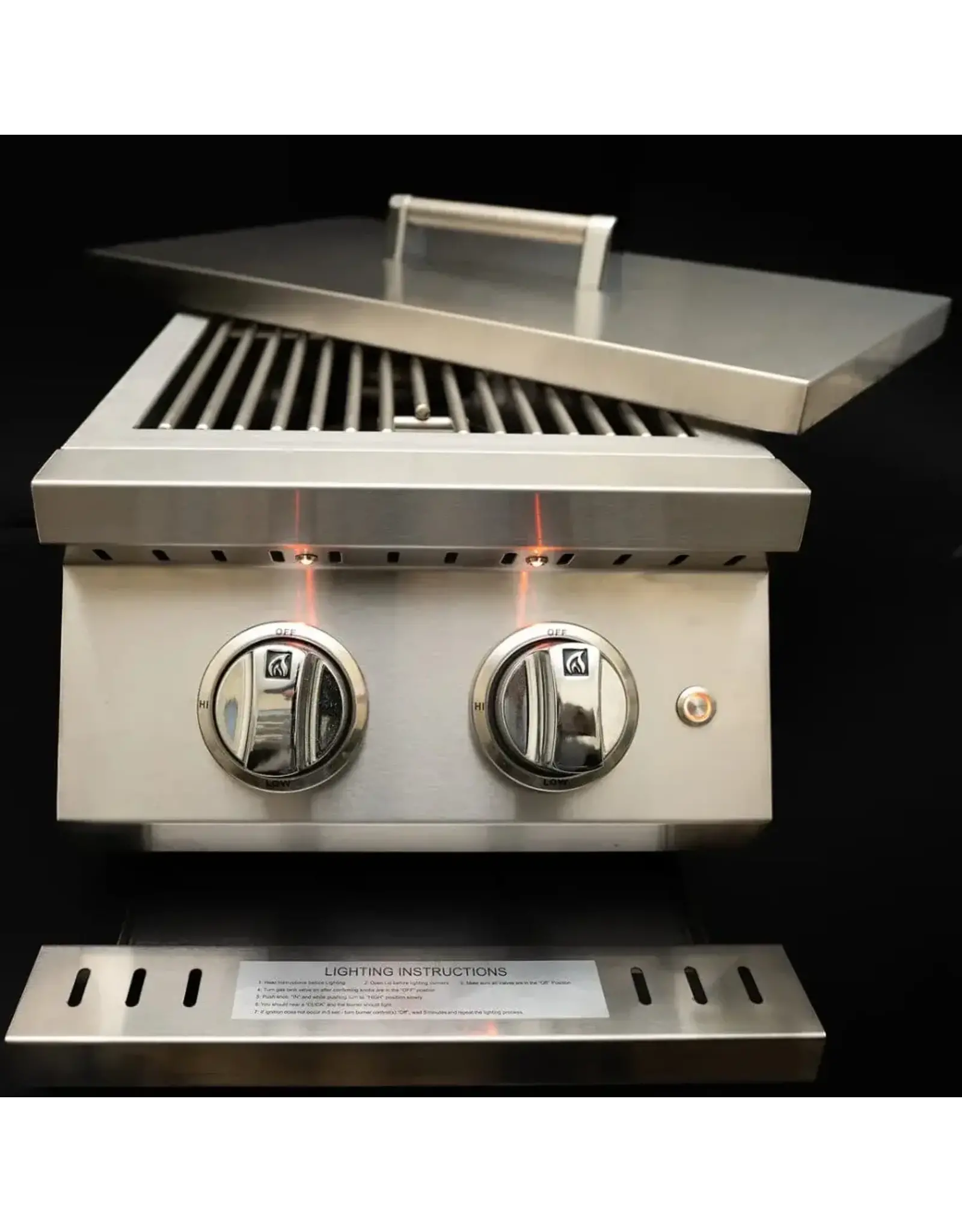 KoKoMo Grills KoKoMo Professional Built In Propane Double Side Burner - KO-BAK2BG-PRO-LP