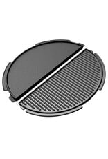 Big Green Egg Big Green Egg - Half Moon Cast Iron Dual Side Plancha Griddle (2XL, XL, Large EGGspander) – 122988