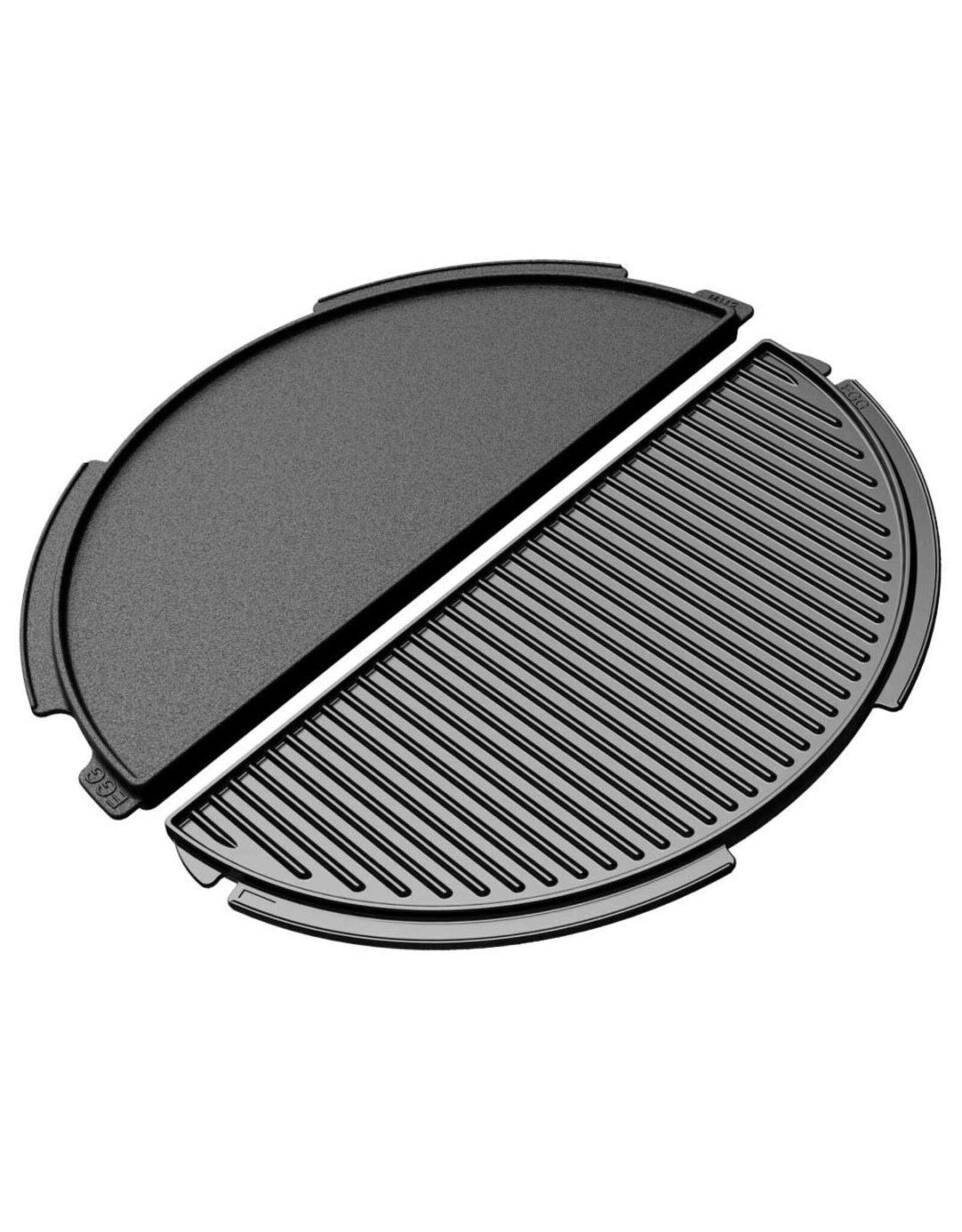 Big Green Egg Big Green Egg - Half Moon Cast Iron Dual Side Plancha Griddle (2XL, XL, Large EGGspander) – 122988