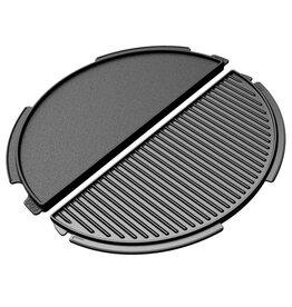 Big Green Egg Big Green Egg - Half Moon Cast Iron Dual Side Plancha Griddle (2XL, XL, Large EGGspander) – 122988