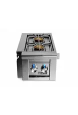 Lynx Lynx Cart Mounted Double Side Burner -fits all Grill sizes - LCB2-3-NG