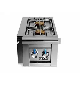 Lynx Lynx Cart Mounted Double Side Burner -fits all Grill sizes - LCB2-3-NG