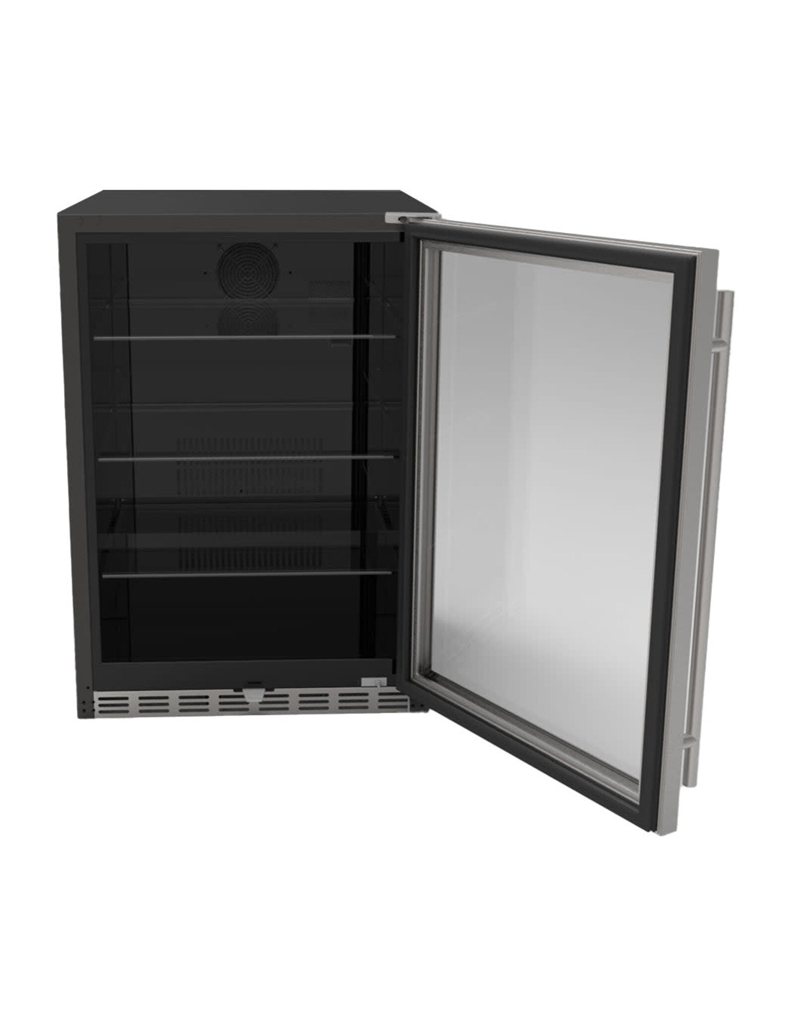 TrueFlame TrueFlame 24" 5.1c Outdoor Rated Fridge  w/Glass Door and Glass Shelves - TF-RFR-24G