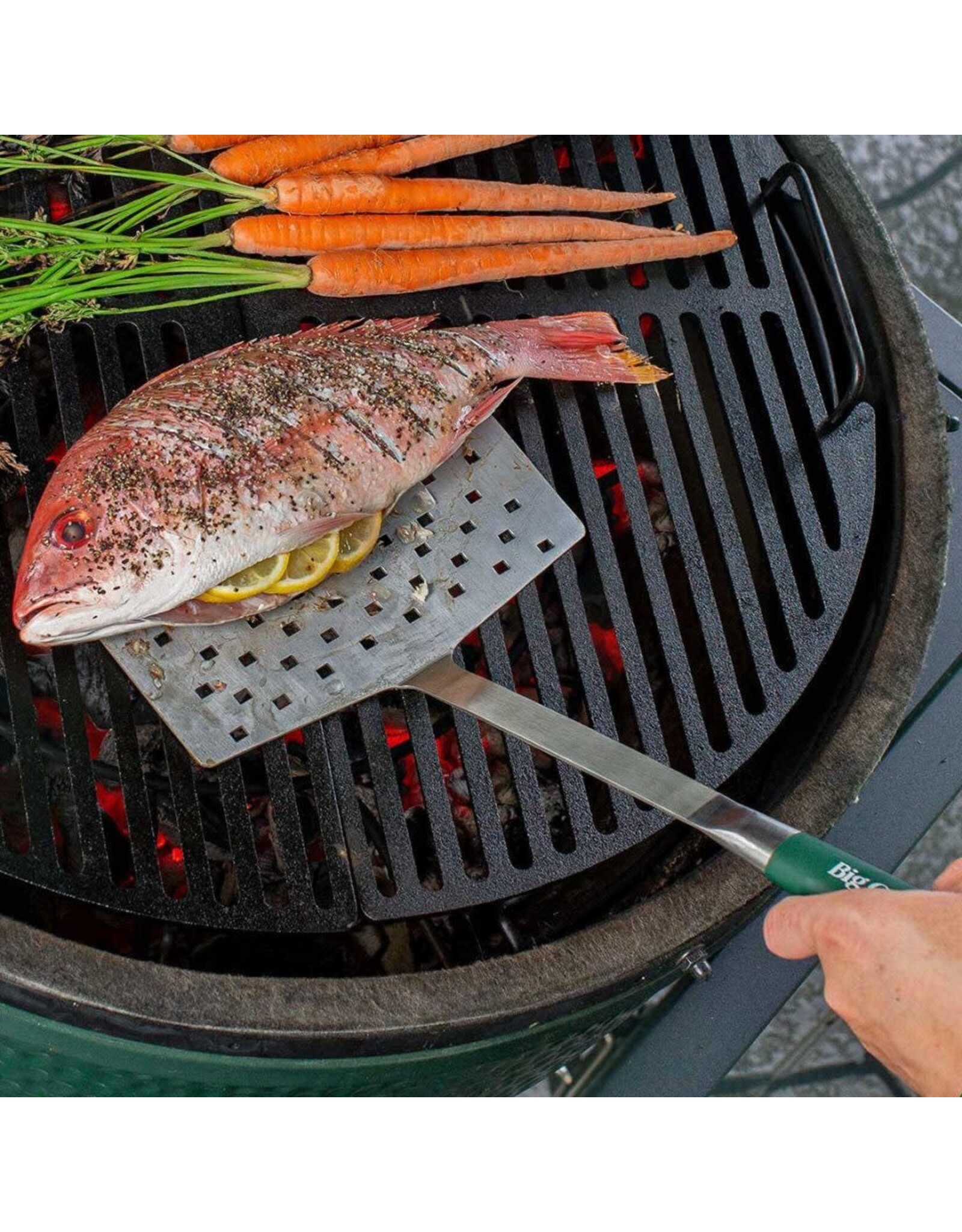 Big Green Egg Big Green Egg Wide Stainless Spatula with Green Handle - 127426