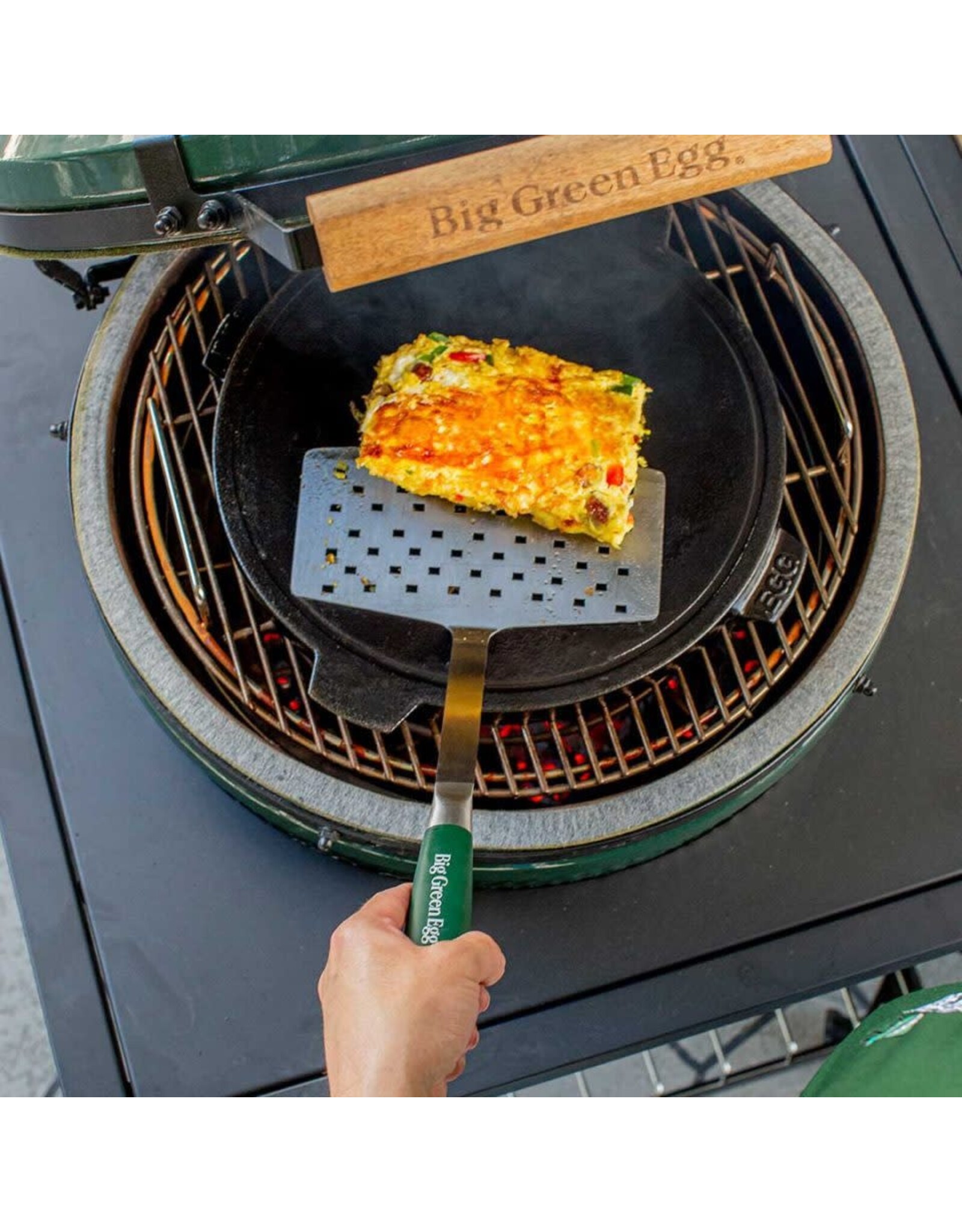 Big Green Egg Big Green Egg Wide Stainless Spatula with Green Handle - 127426