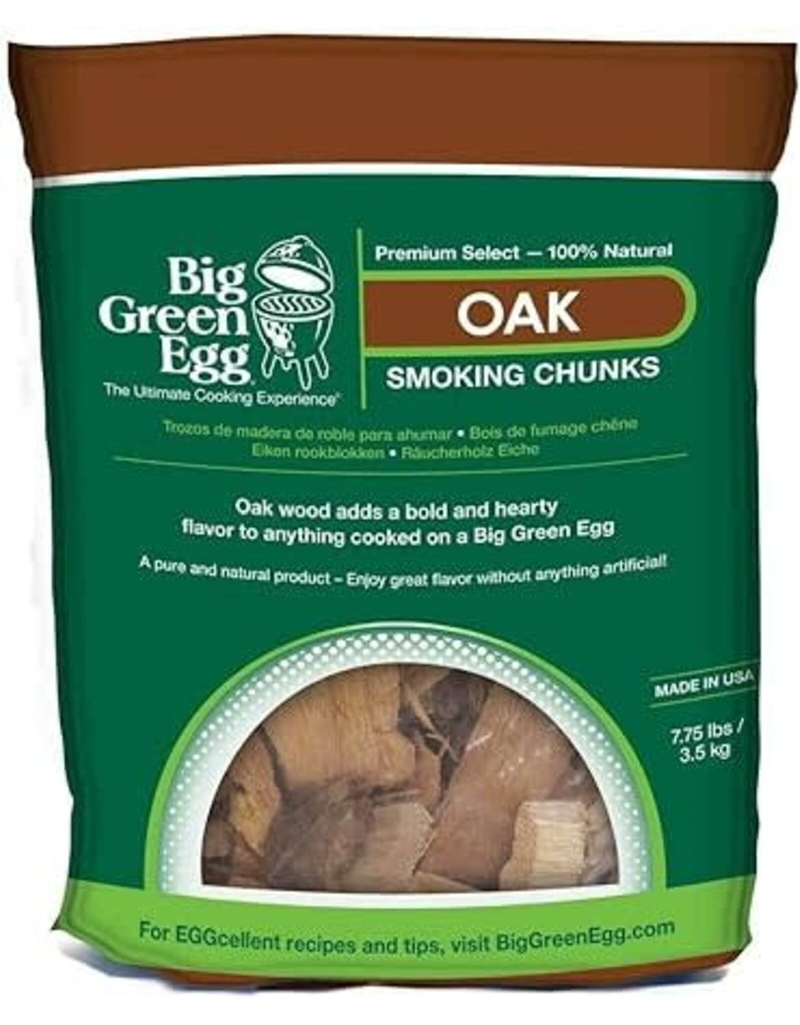 Big Green Egg Big Green Egg Premium Kiln Dried Oak Wood Smoking Chunks (9 L/549 cu in) - 127389