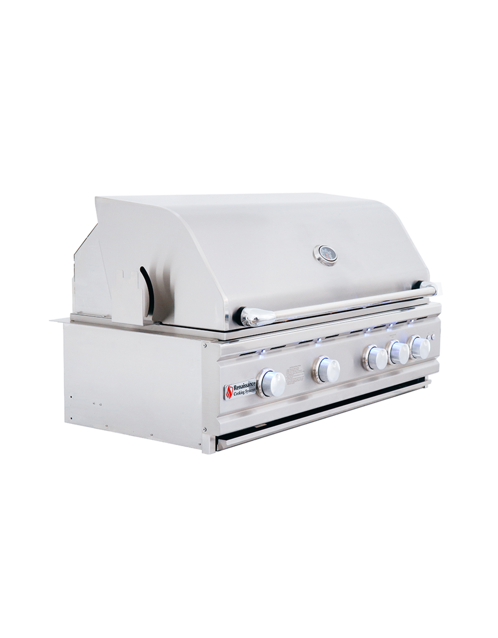 Renaissance Cooking Systems Renaissance 38" Cutlass Pro Grill W/ Rear Burner, Briquette Trays & Blue LEDs - RON38B LP