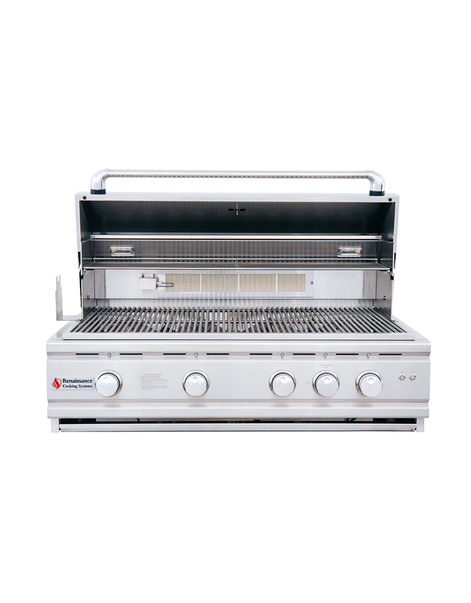Renaissance Cooking Systems Renaissance 38" Cutlass Pro Grill W/ Rear Burner, Briquette Trays & Blue LEDs - RON38B LP