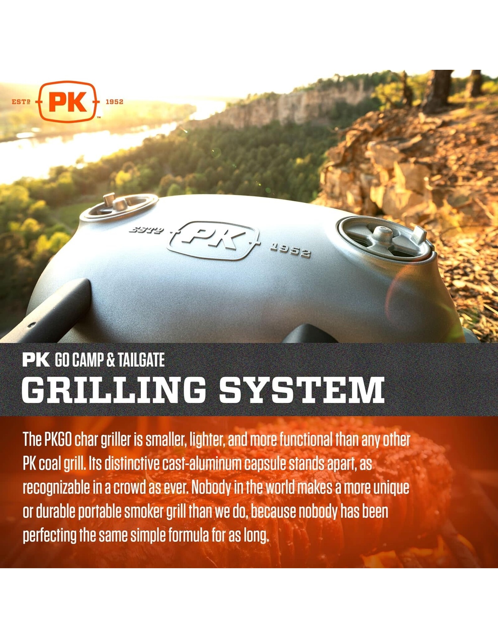 PK Grills PK Grills PKGO Grill & Smoker W/ Flip Kit - PK200-SFL