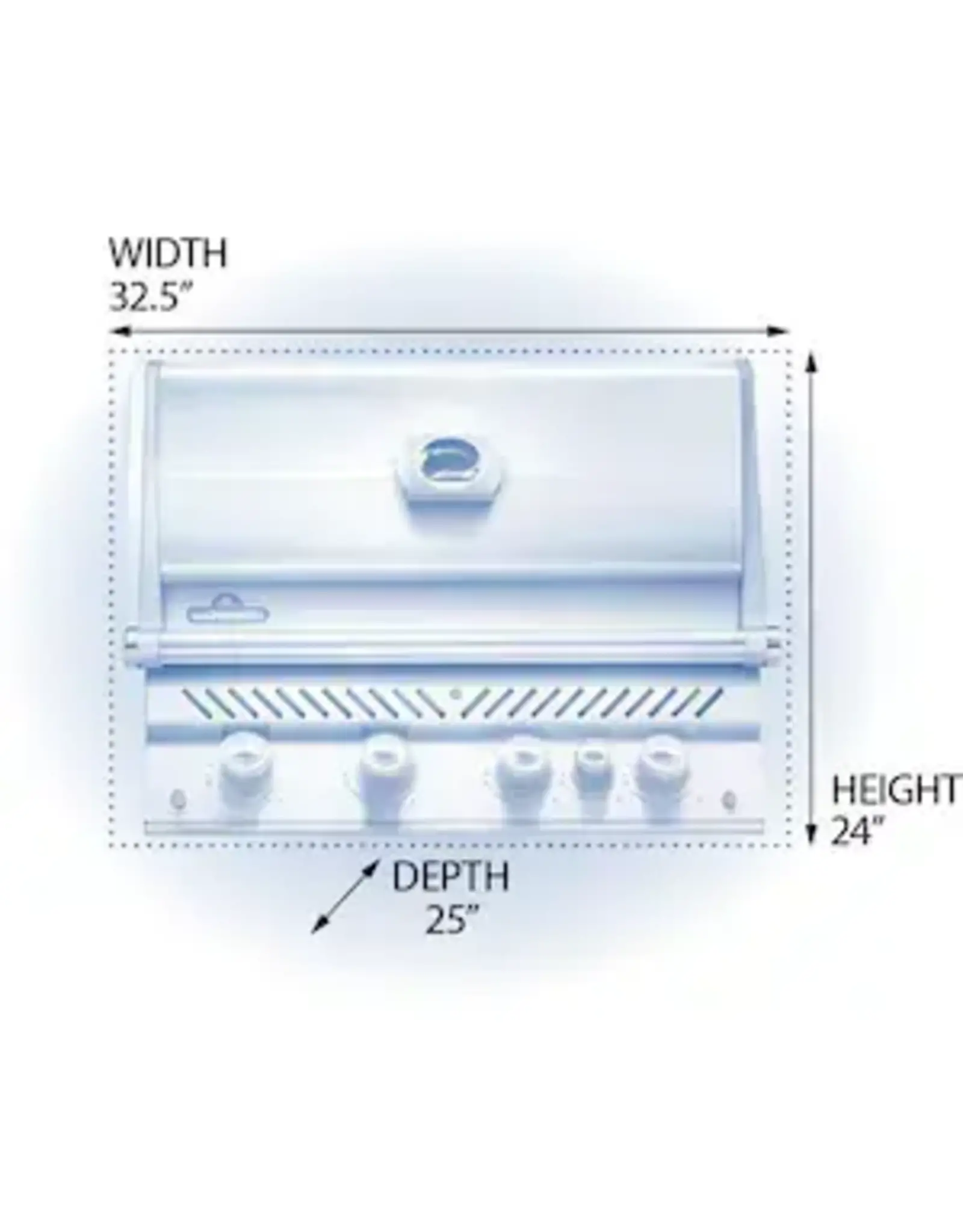 Napoleon Napoleon Built-in Prestige PRO 500 Natural Gas Grill Head with Infrared Rear Burner, Stainless Steel - BIPRO500RBNSS-3