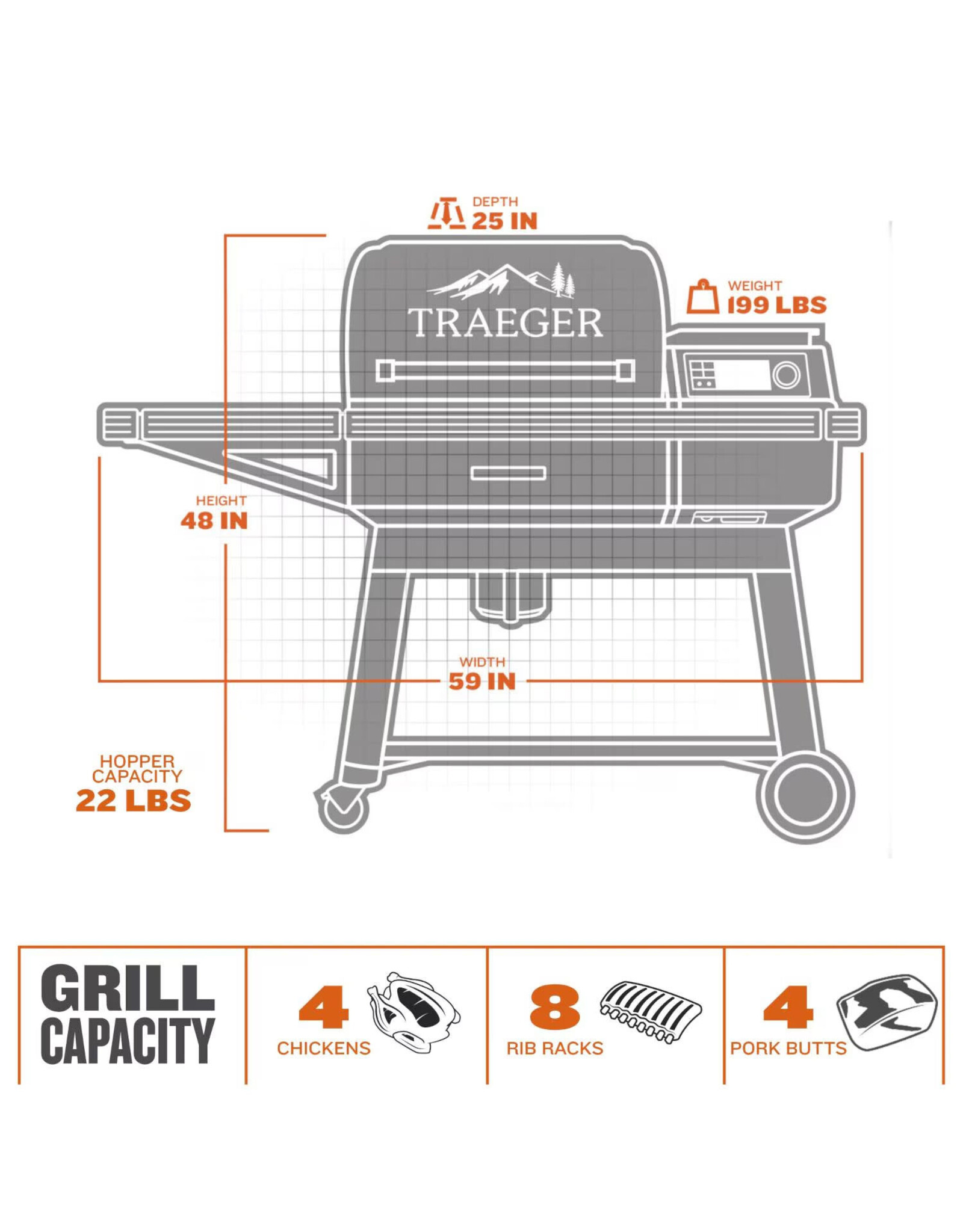 Traeger Traeger Ironwood Wood Pellet Grill W/ Pop-And-Lock Accessory Rail - TFB61RLG