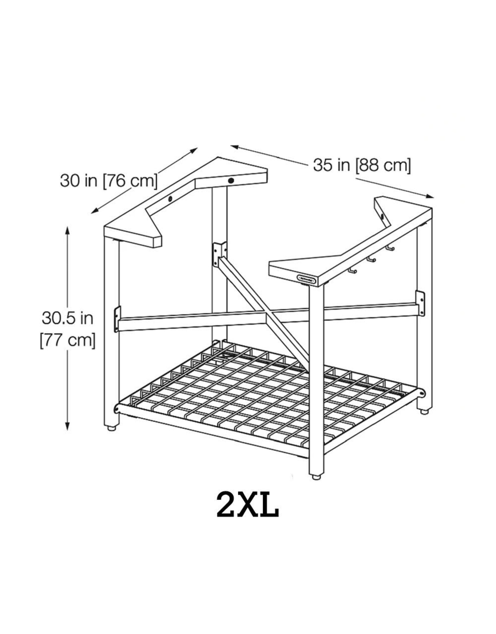 Big Green Egg Big Green Egg 2XL EGG Frame with stainless grid insert for Modular Nest System - 121837