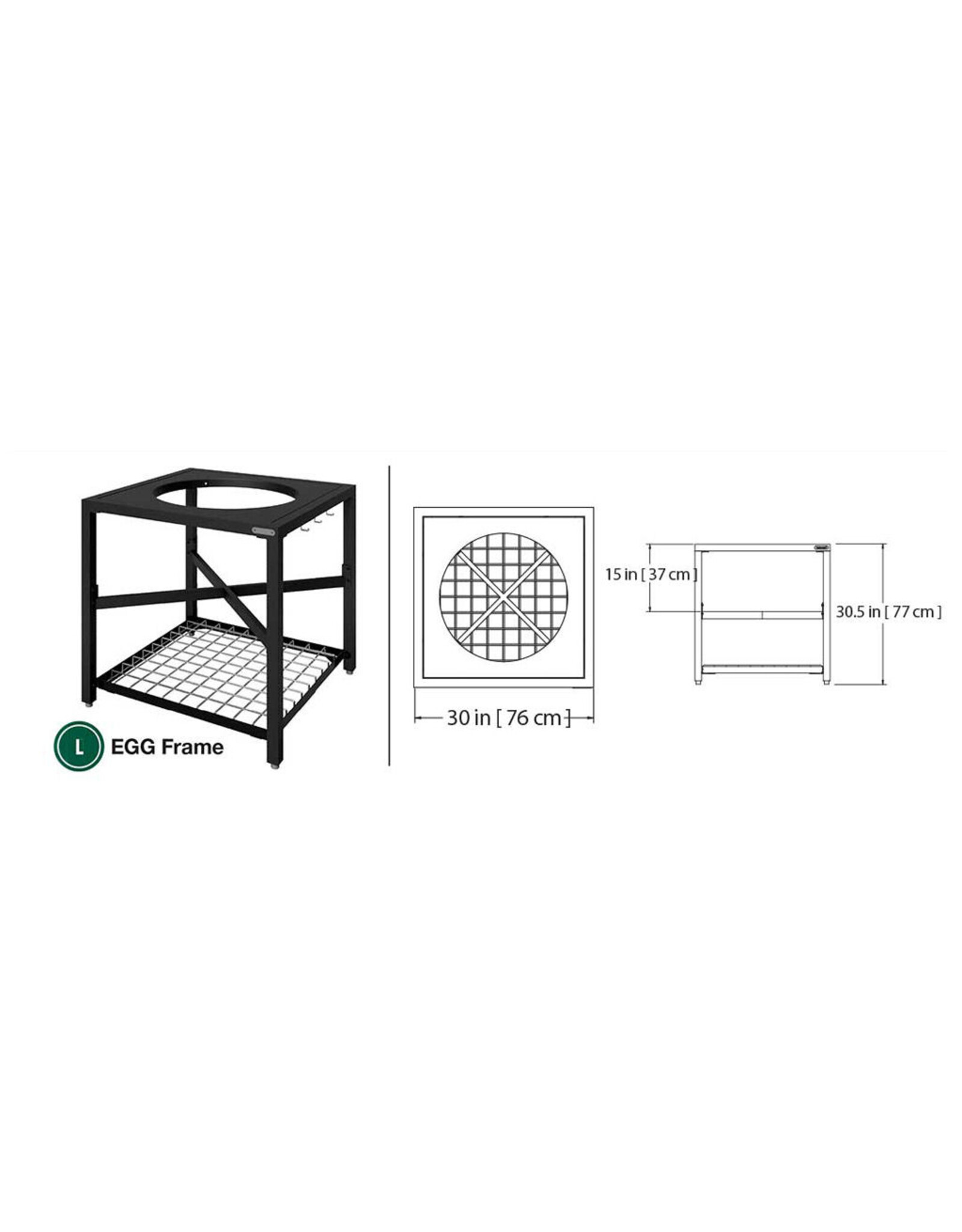 Big Green Egg Big Green Egg Large EGG Frame with stainless grid insert for Modular Nest System - 120212