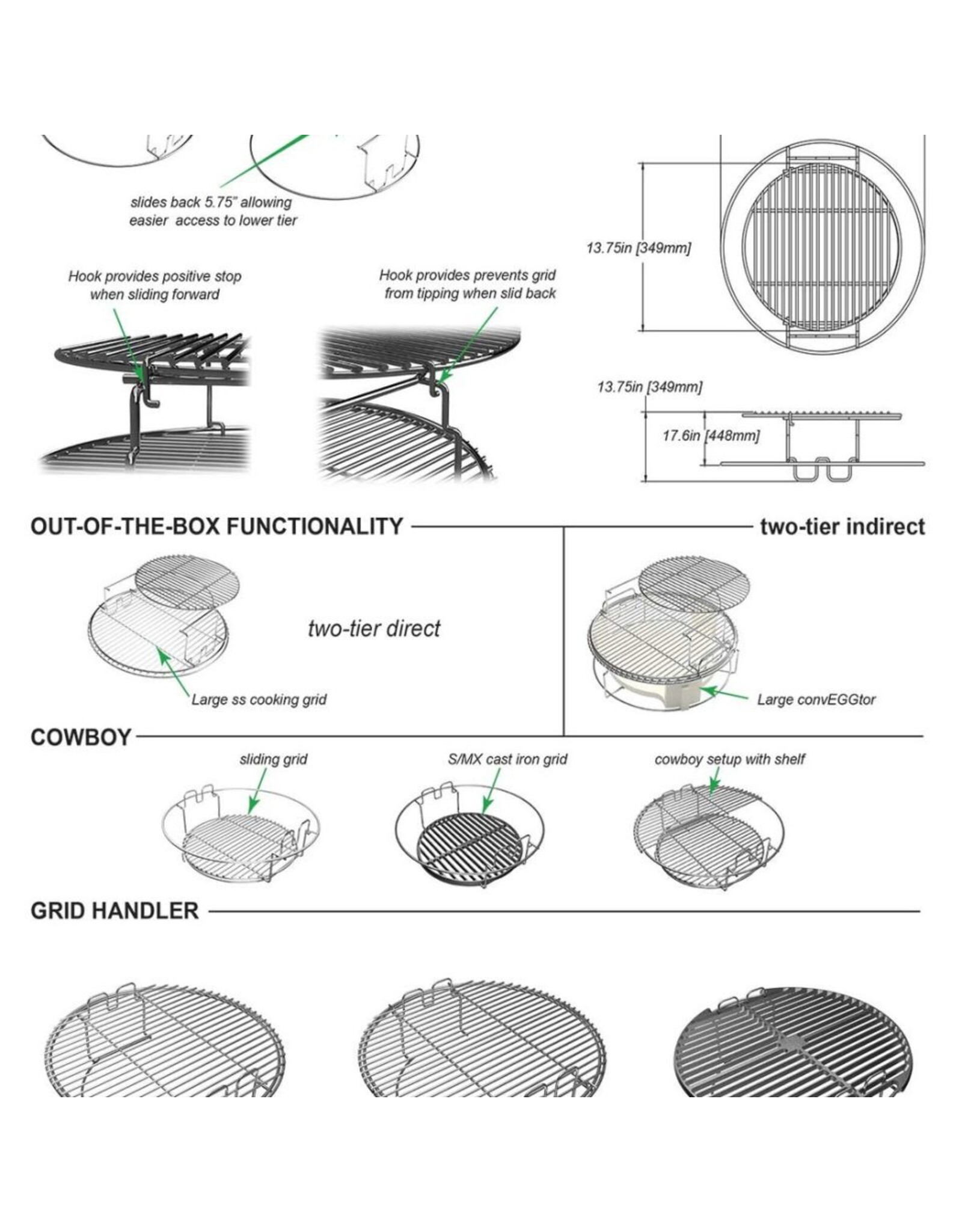 Big Green Egg Big Green Egg - 5 Piece EGGspander Kit for XL – 121226